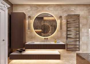Яркий и современный дизайн ванной комнаты