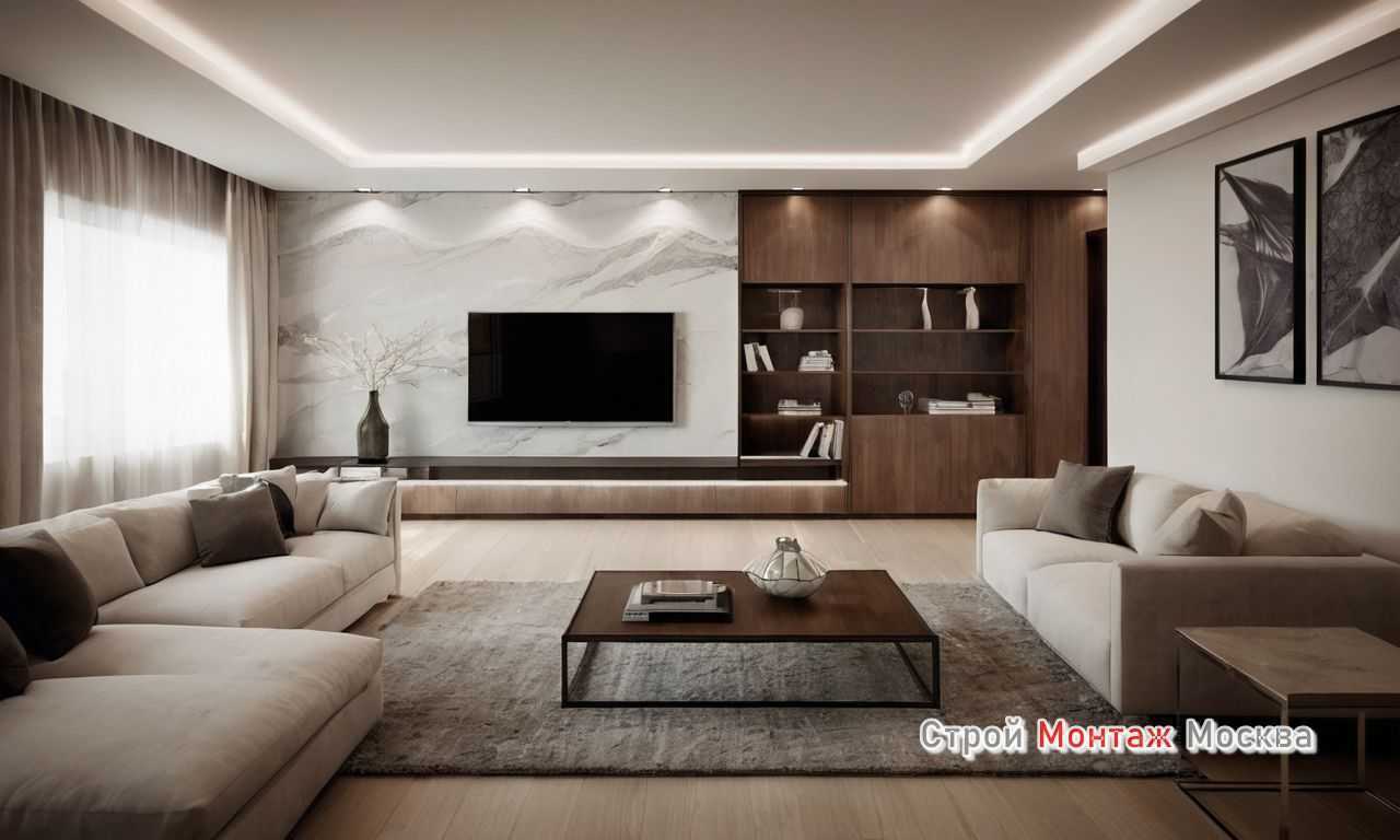 Кухня с современным интерьером и минималистским дизайном